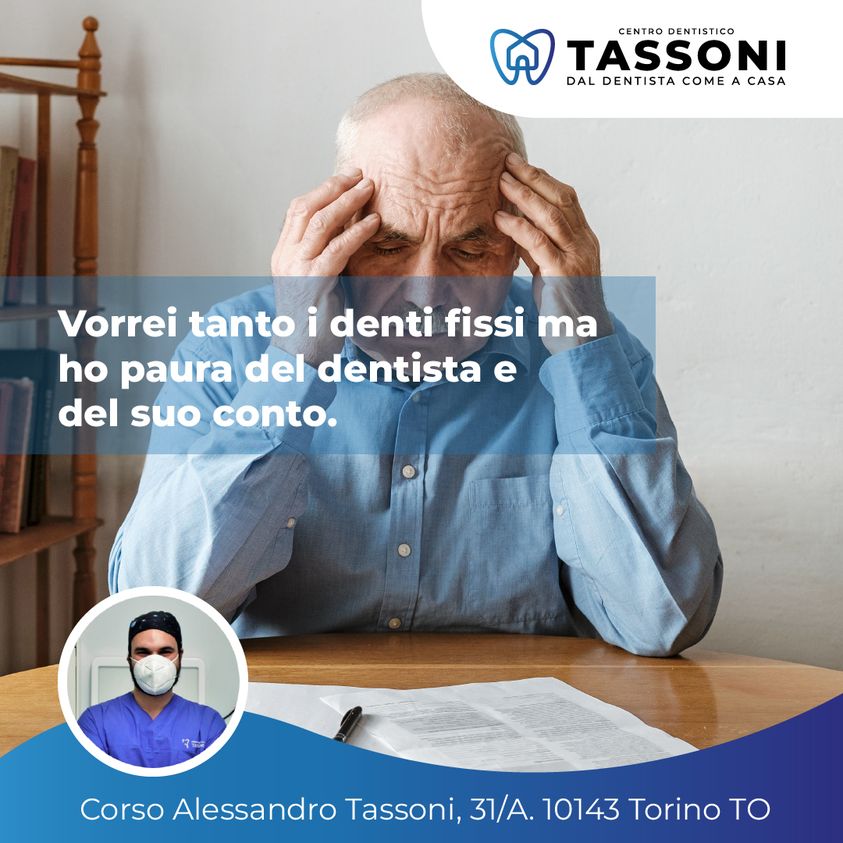 Vorrei tanto i denti fissi ma ho paura del dentista e del suo conto.